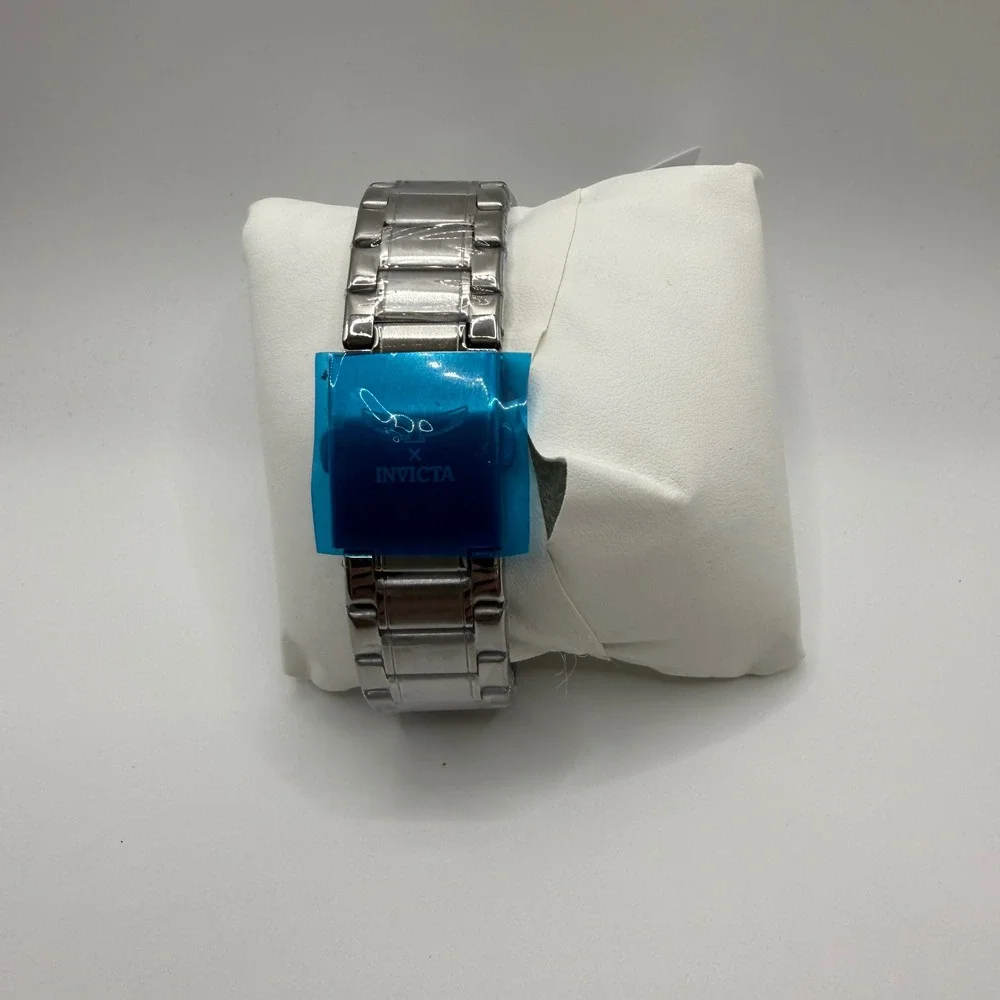 Invicta 69632 Mens Aviator White Dial Stainless Steel Bracelet Watch New